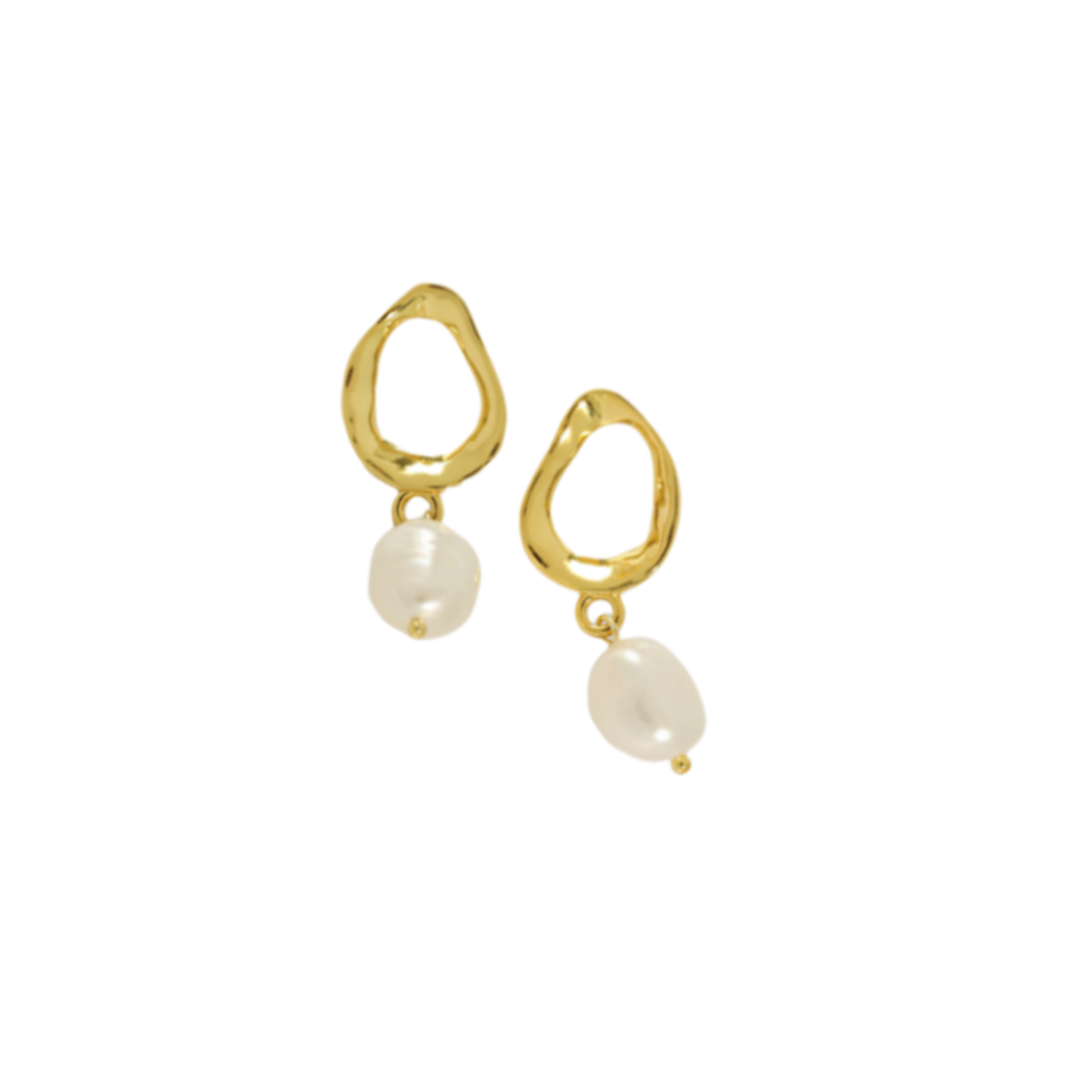 Pearl Hoop Earring Lydia