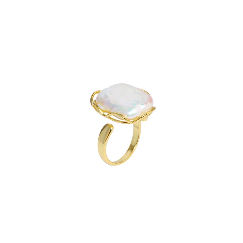 Baroque Pearl Ring Vera