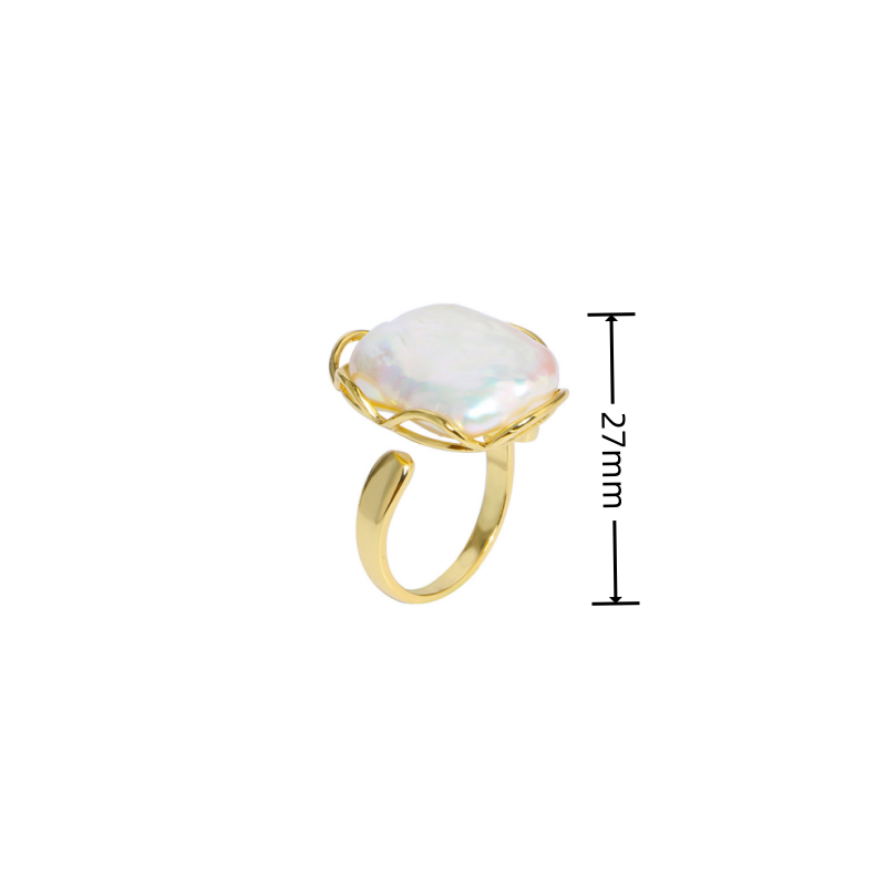 Baroque Pearl Ring Vera