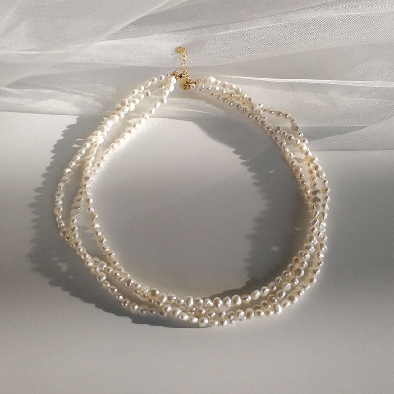 triple layer pearl necklace