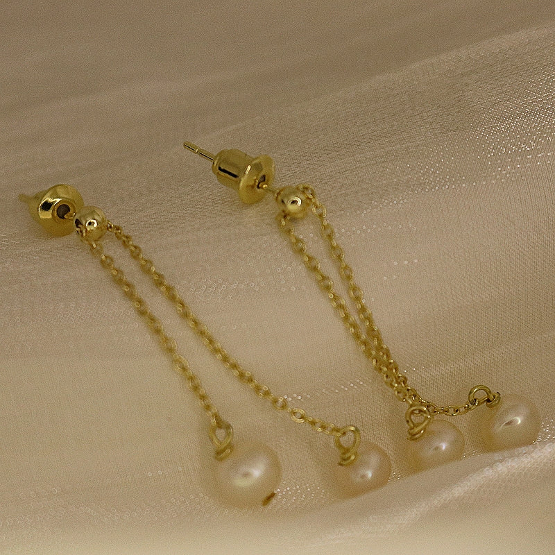 4-5mm Freshwater Pearl Drop Earrings Tina studio image