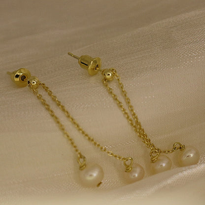 4-5mm Freshwater Pearl Drop Earrings Tina studio image