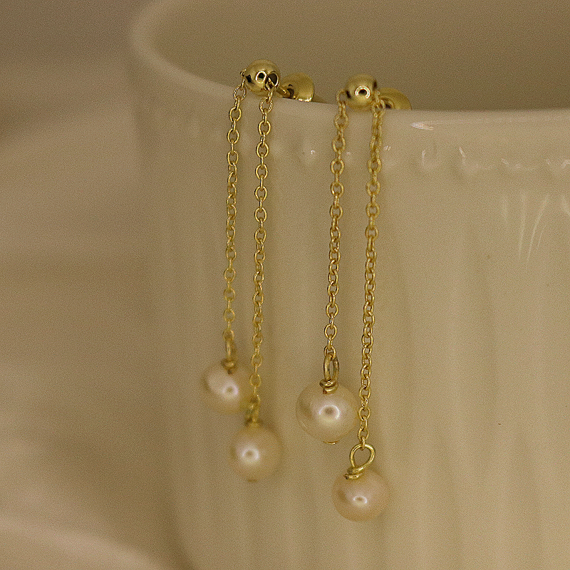 4-5mm Freshwater Pearl Drop Earrings Tina lifestyle image