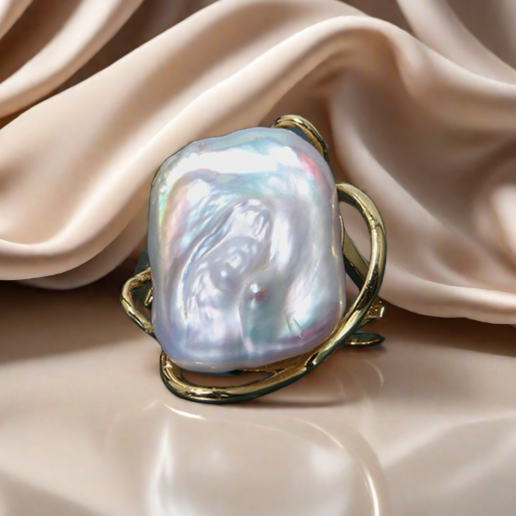 Baroque Pearl Ring Vera