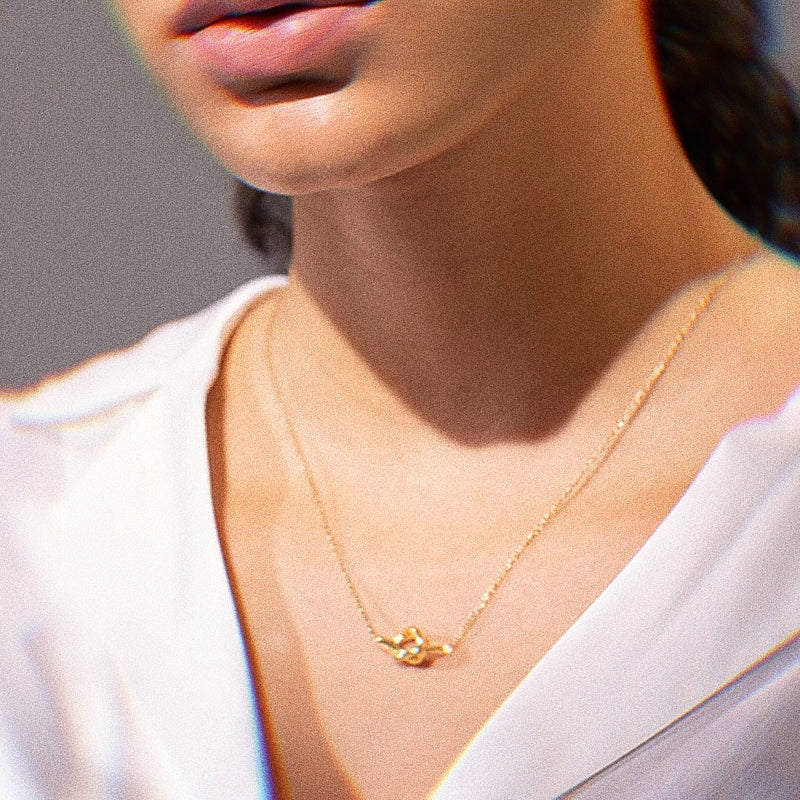 Gold Plated Love Knot Necklace Remi