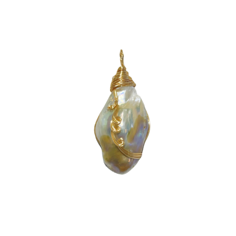 Chunky Baroque Pearl Pendant B