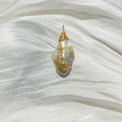 Chunky Baroque Pearl Pendant B