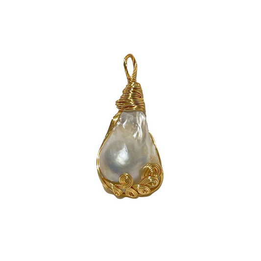 Chunky Baroque Pearl Pendant C