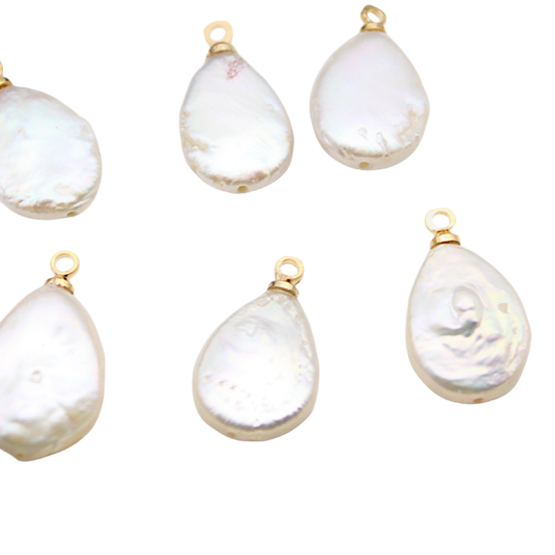 Baroque Pearl Drop Charm Pendants 3PCS