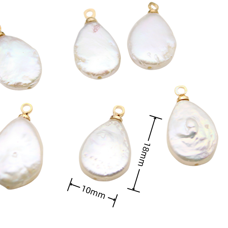 Baroque Pearl Drop Charm Pendants 3PCS