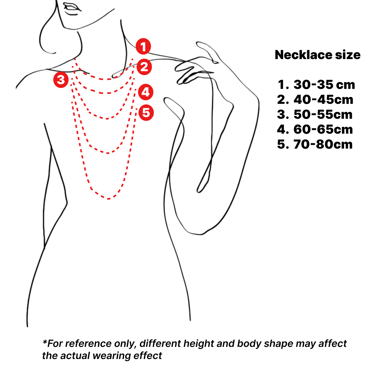 pearl necklace size