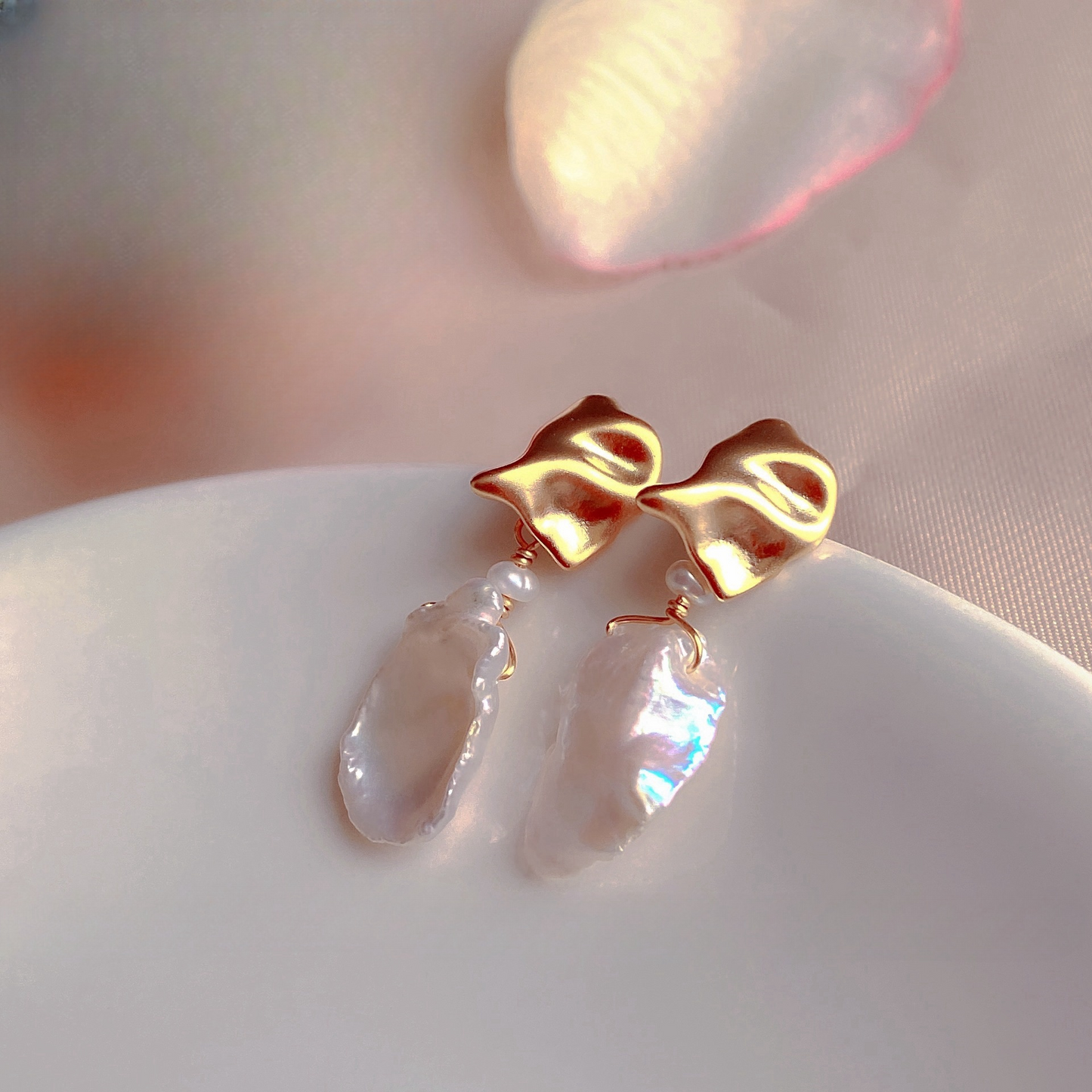 pearl drop earrings