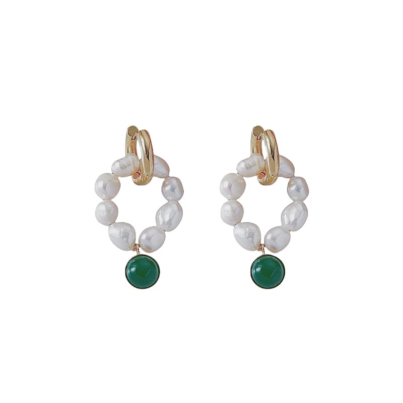 Pearl Hoop Earrings Eleanor