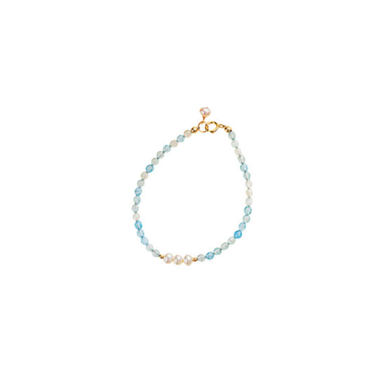 aquamarine pearl bracelet