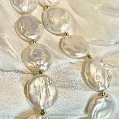 Baroque Coin Freshwater Pearl Necklace Juliana detail image