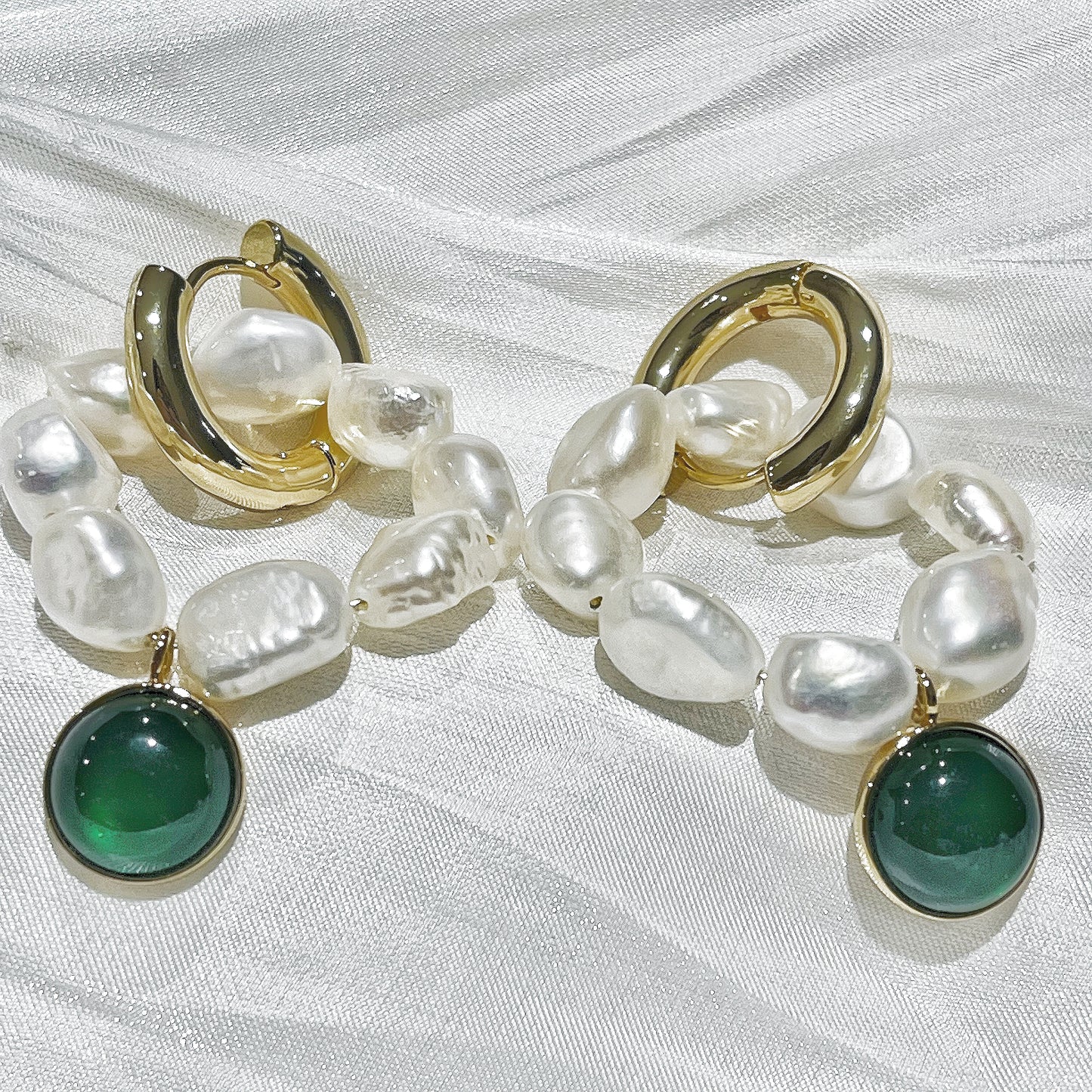 Pearl Hoop Earrings Eleanor