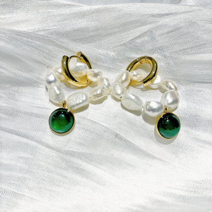 Pearl Hoop Earrings Eleanor