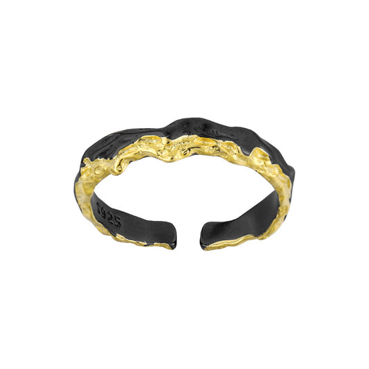 Gold Plated Free-form Sterling Silver Ring