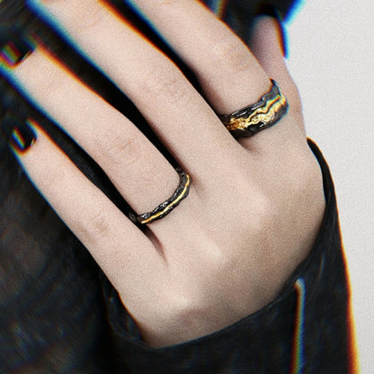 Gold Plated Free-form Sterling Silver Ring