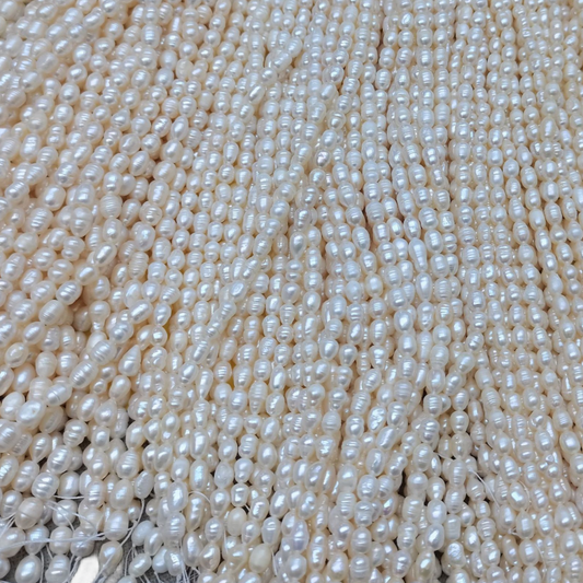 Loose Rice Ringed Pearl Beads