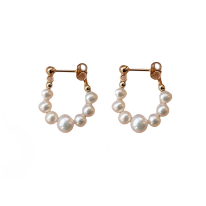 Freshwater Pearl Hoop Earrings Beatrice