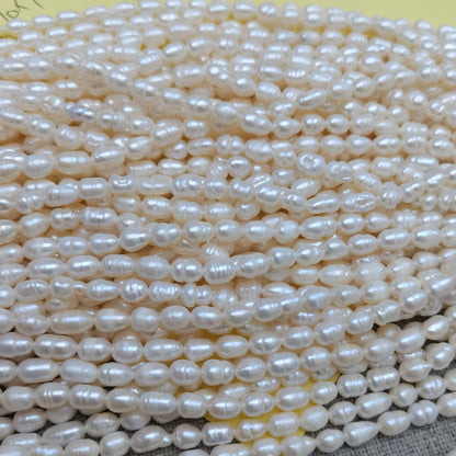 Loose Rice Ringed Pearl Beads