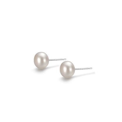 freshwater pearl stud earrings product image with white background