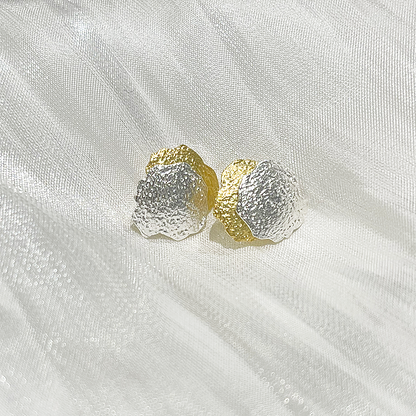 Textured Disc Sterling Silver Stud Earrings Billie product image 