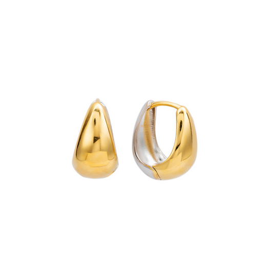 This is a product image of Isla bubble hoop earrings with white background.