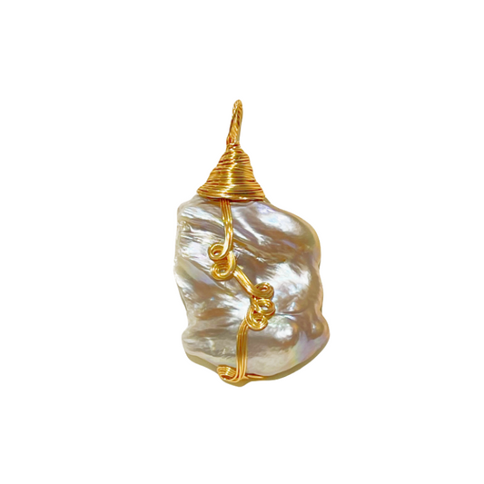 Chunky Baroque Pearl Pendant D