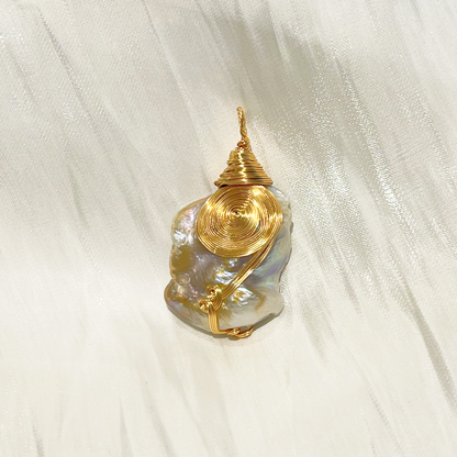 Chunky Baroque Pearl Pendant D