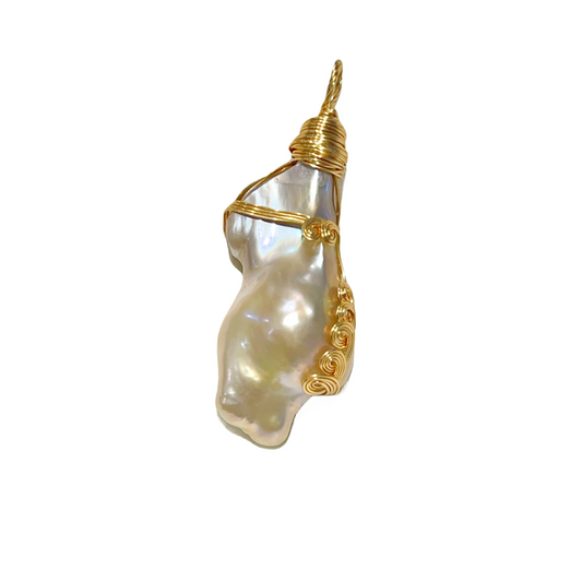 Chunky Baroque Pearl Pendant E