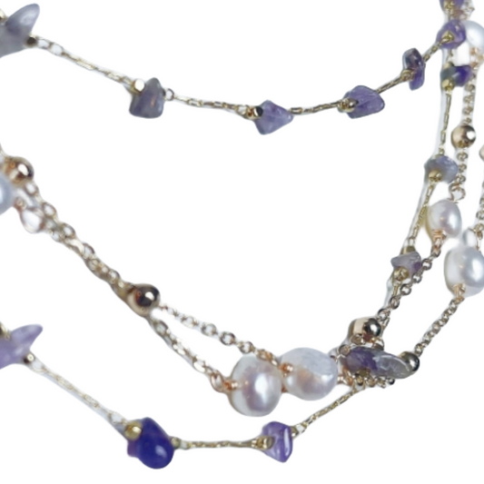 Double Layered Pearl Necklace Doris