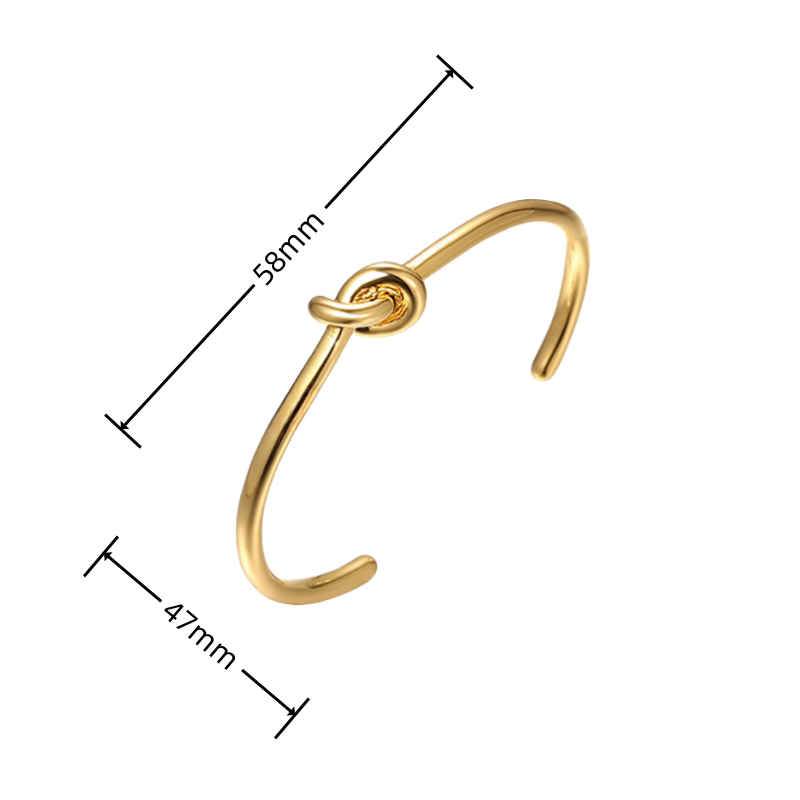 Love Knot Bangle Bracelet Isabella Open End