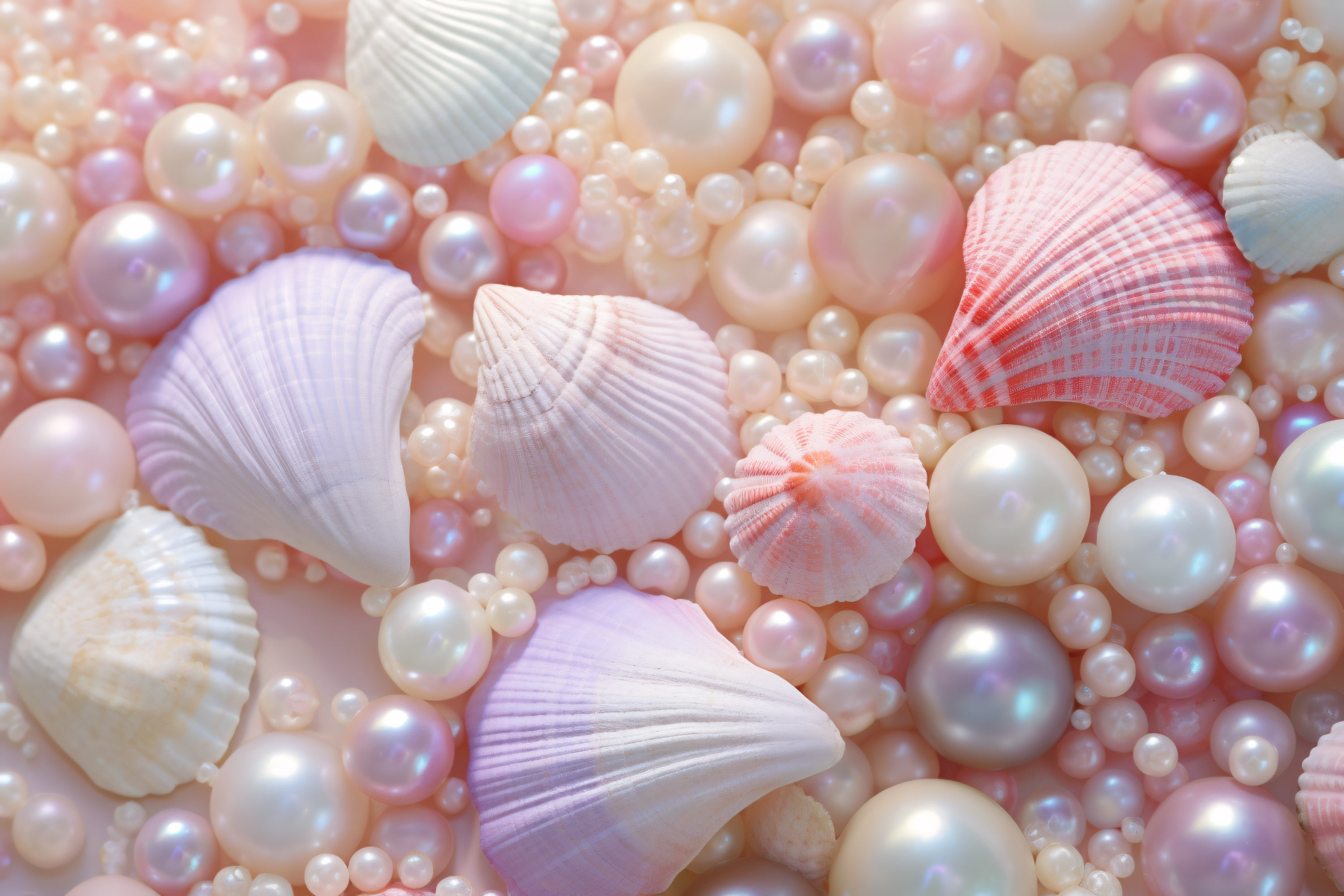 this is a pastel seashells and freshwater pearls background image on pearl me au website 