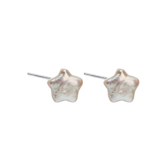 Star Pearl Stud Earrings Vee